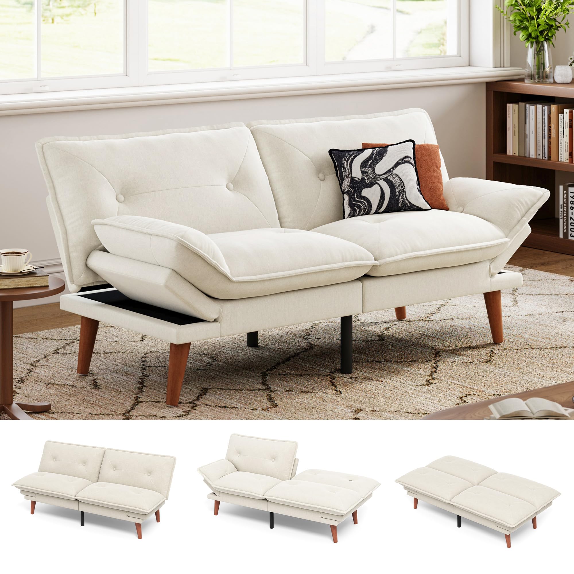 LINSY HOME 70 Inch Futon Sofa Bed