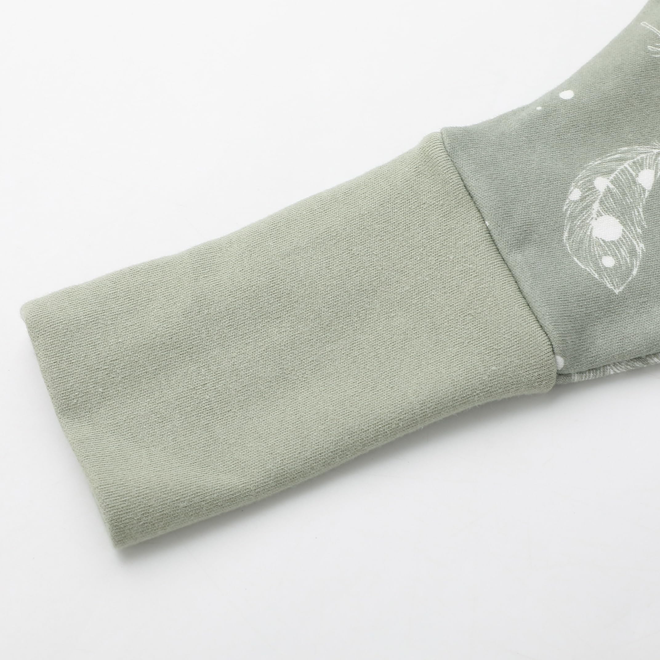 Owlivia 1.0 Tog 100% Organic Cotton Baby Sleeping Bag with Feet Toddler Sleeping Bags with Legs Sleeveless Wearable Blanket for All- Season Comfort(Feather Green - Image 4