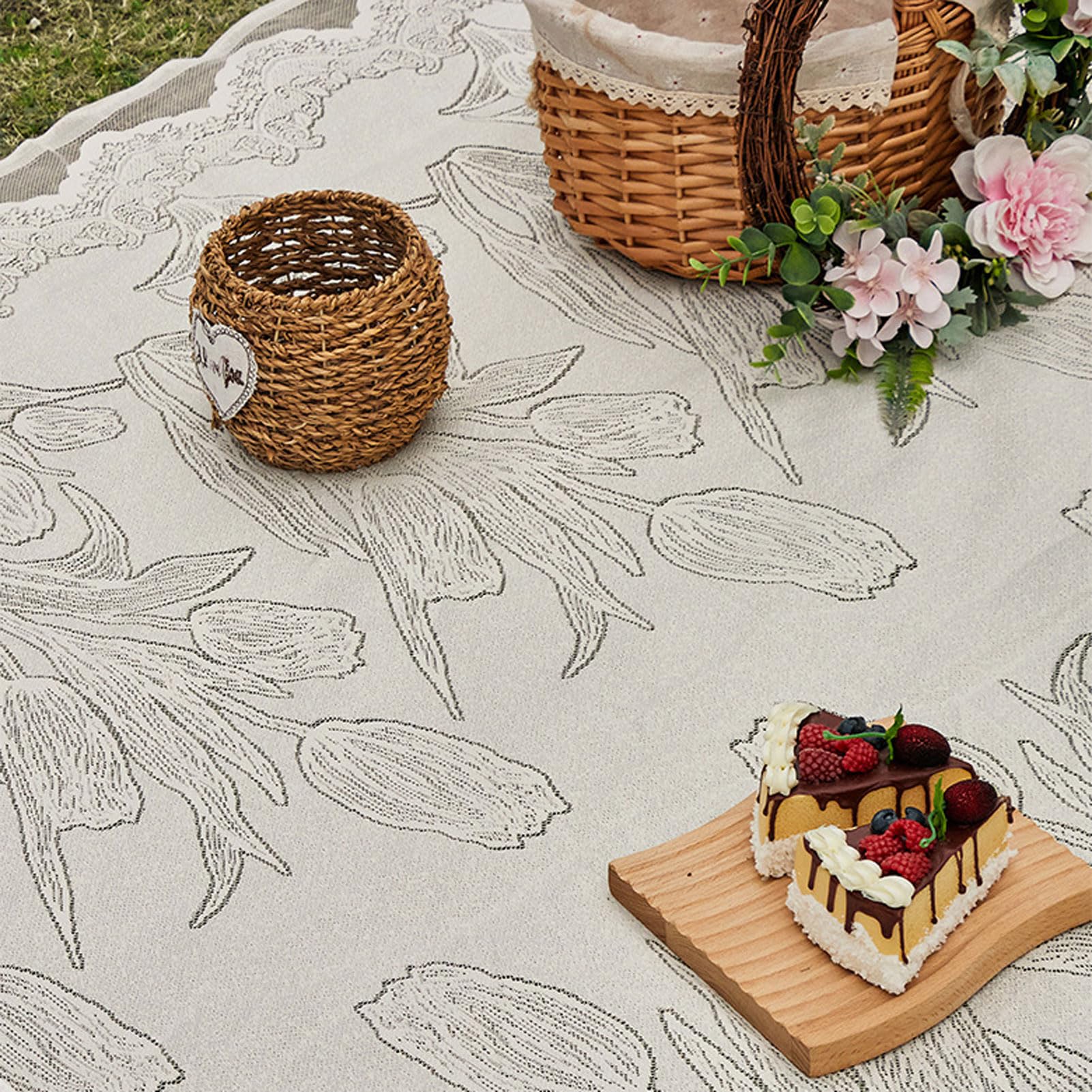 Tapis de Pique-Nique en Dentelle Polyester