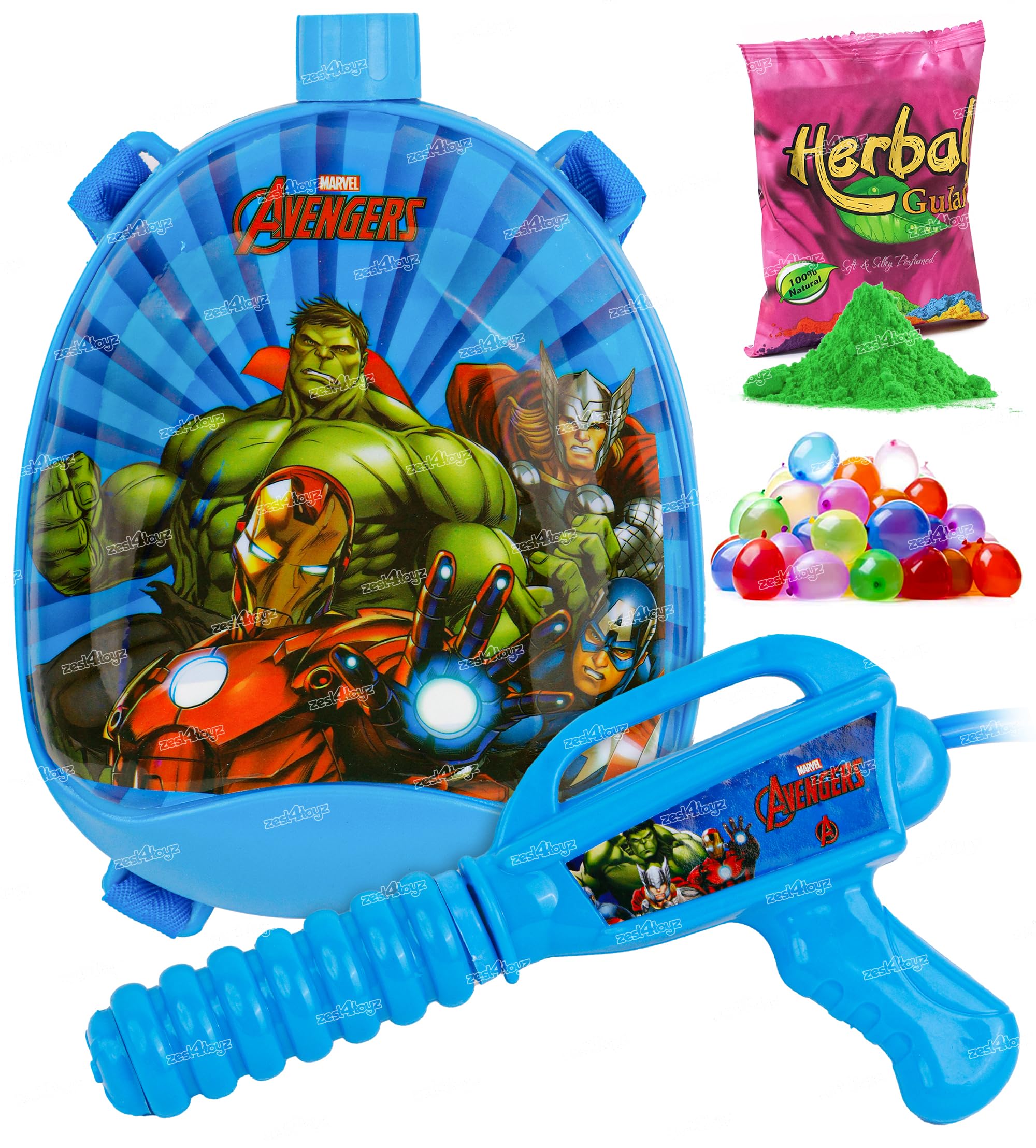 Zest 4 Toyz Holi Pichkari High Pressure Water Gun with Back Holding Tank N Get Combo of 1 Pkt Holi Color & 100 Water Balloons for Kids Girls Boys (Multicolor) (B083RBRY3Z) Amazon Price History, Amazon Price Tracker