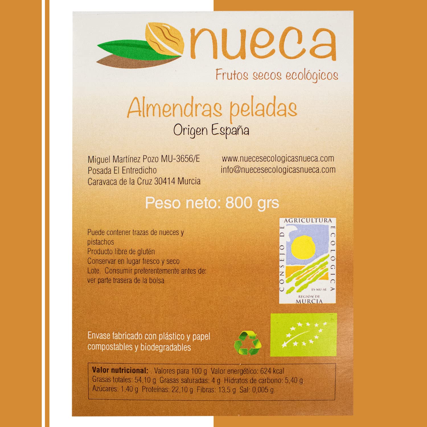 Nueces peladas ecologicas NUECA España 500 g (1)