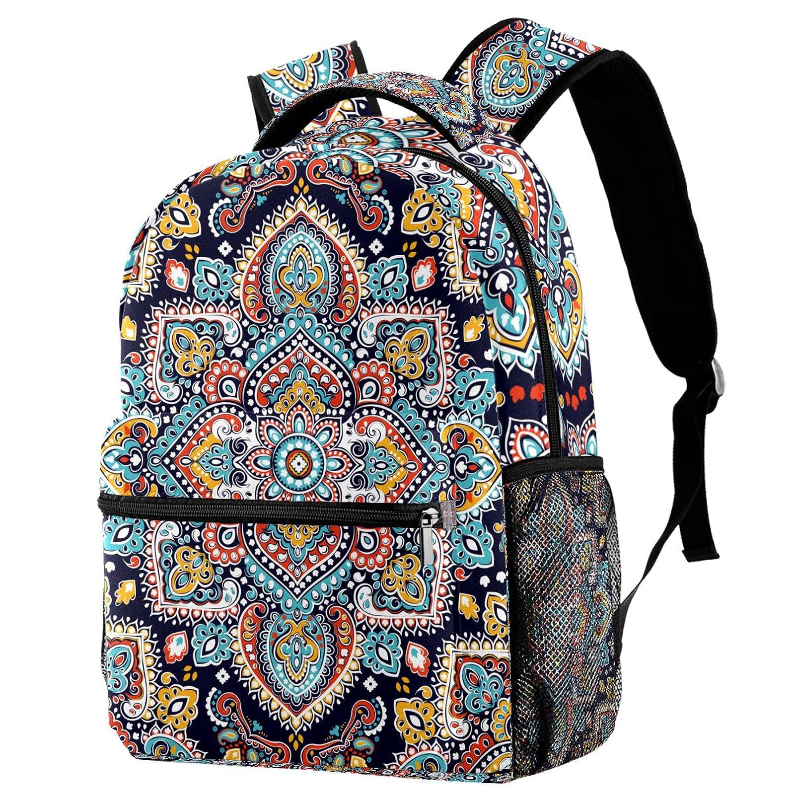 Sac à dos ordinateur portable géométrique rose multicolore, bagage cabine ergonomique - 7