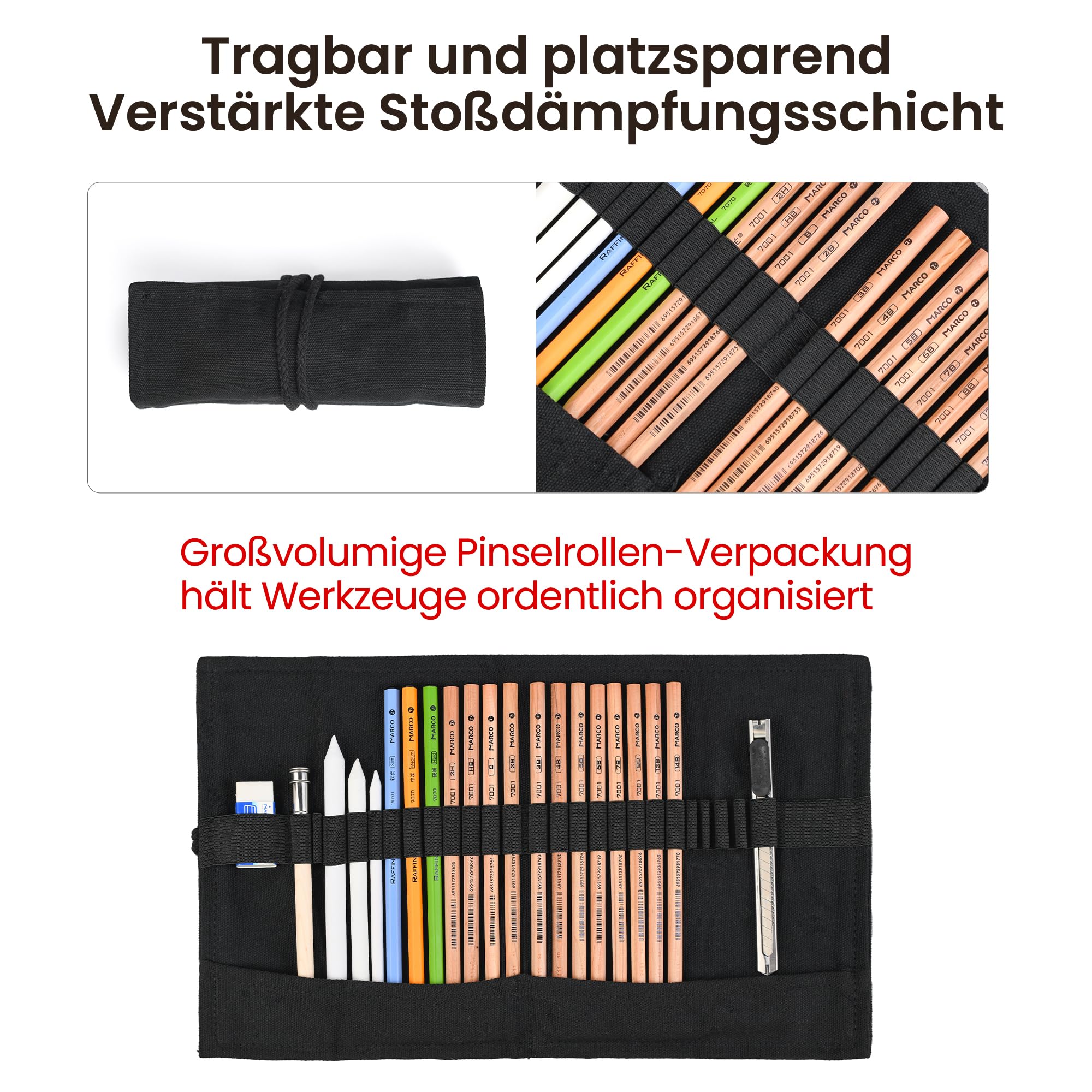 MARCO Drawing Set For Sketching & Painting - 25 Pencils, High Quality Designed For Beginners, Artists, Adults & Teenagers - Ideal For Detailed - View #8