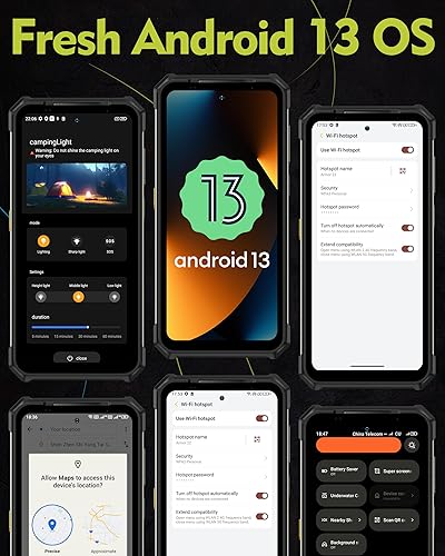 Miniatura 8 de Ulefone Armor 24 - Teléfono celular resistente 2023, 22000mAh, luz de campamento de 1000 lúmenes, 24+256 GB, cámaras duales de 64 MP+64 MP, Android