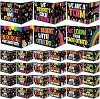 Vista 25 de Honoson 24 Piezas a Granel Carpetas de Privacidad Inspiradoras para Estudiantes Tableros de Cartón de Privacidad para Exámenes Palabras