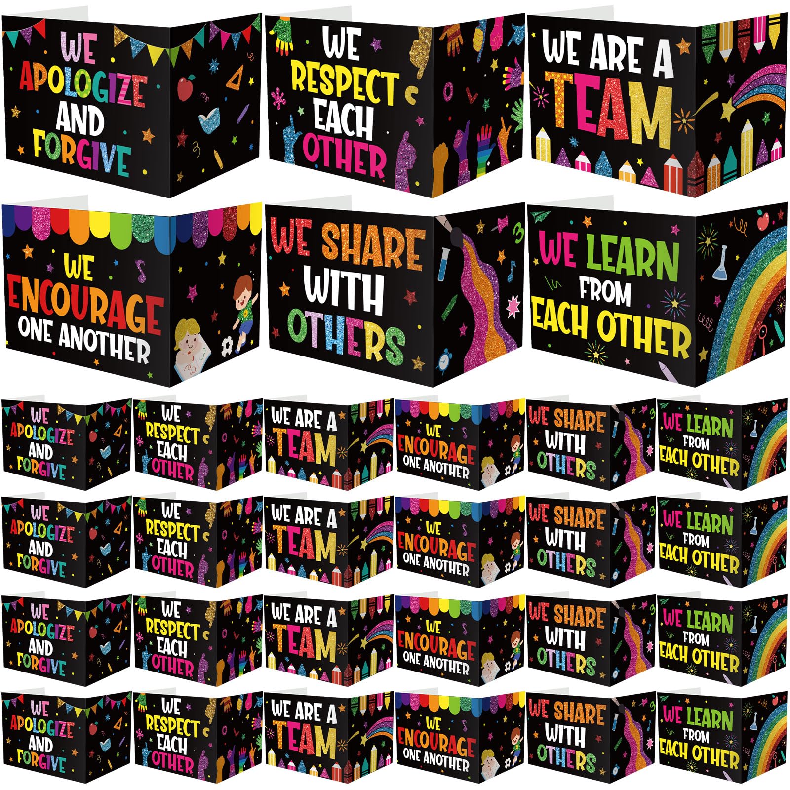 Honoson 24 Pcs Inspirational Privacy Folders for Students