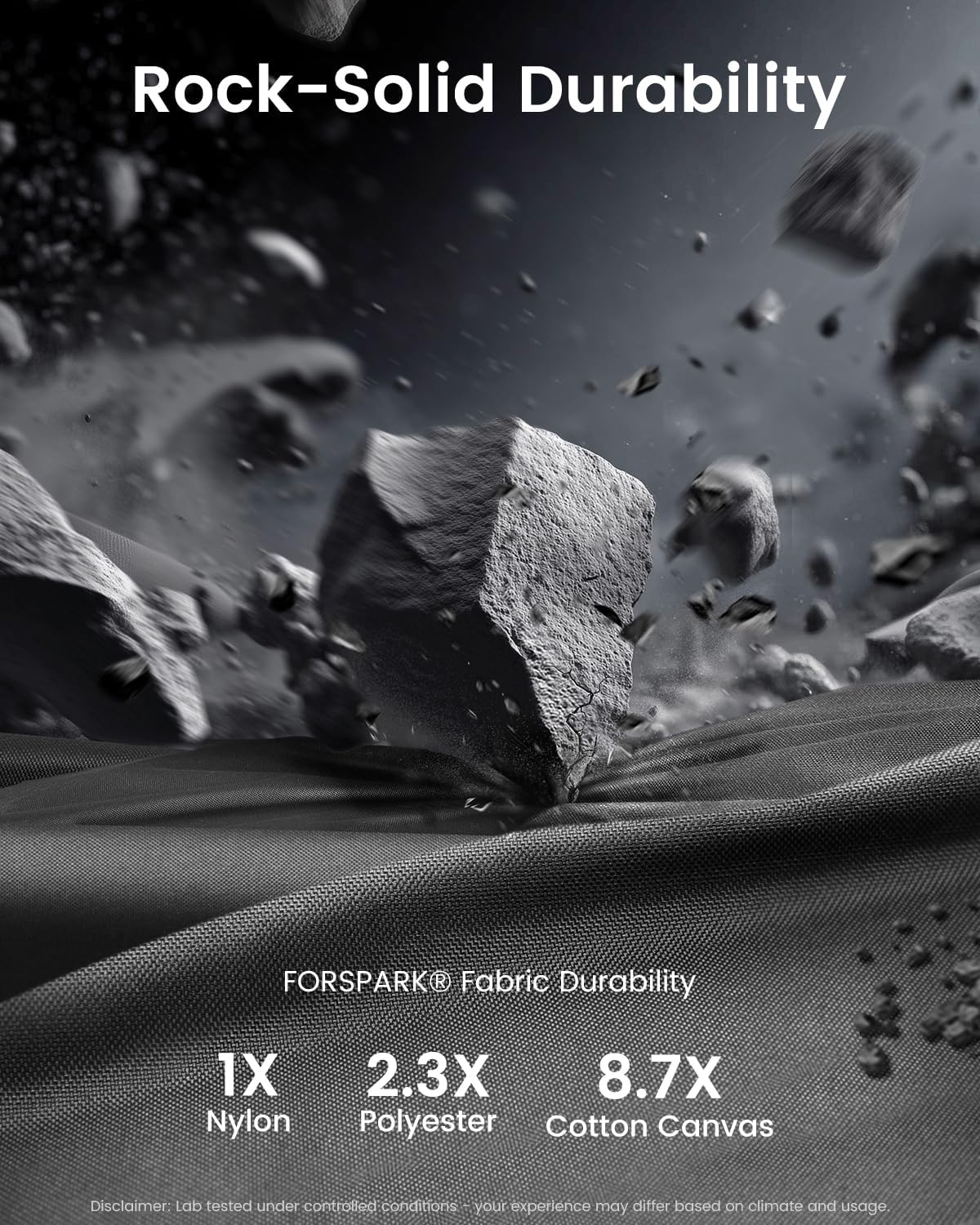 FORSPARK Patio Chair Cover – Waterproof UV-Resistant Outdoor Furniture Cover 33W x 34D x 31H inches for Wicker, Rocking & Porch Chairs, Tear-Resistant Oxford Fabric with Buckle Straps & Storage Bag - Image 2