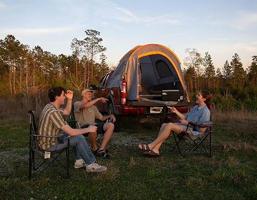 Vista 24 de JoyTutus: tienda de campaña para camioneta, impermeable, PU2000 mm, doble capa para 2 personas, tienda de campaña portátil, 5.5 pies a 6 pies, Gris