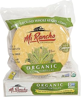 Mi Rancho Organic Yellow Corn Tortillas, 30 Count | Gluten Free, No Adde...