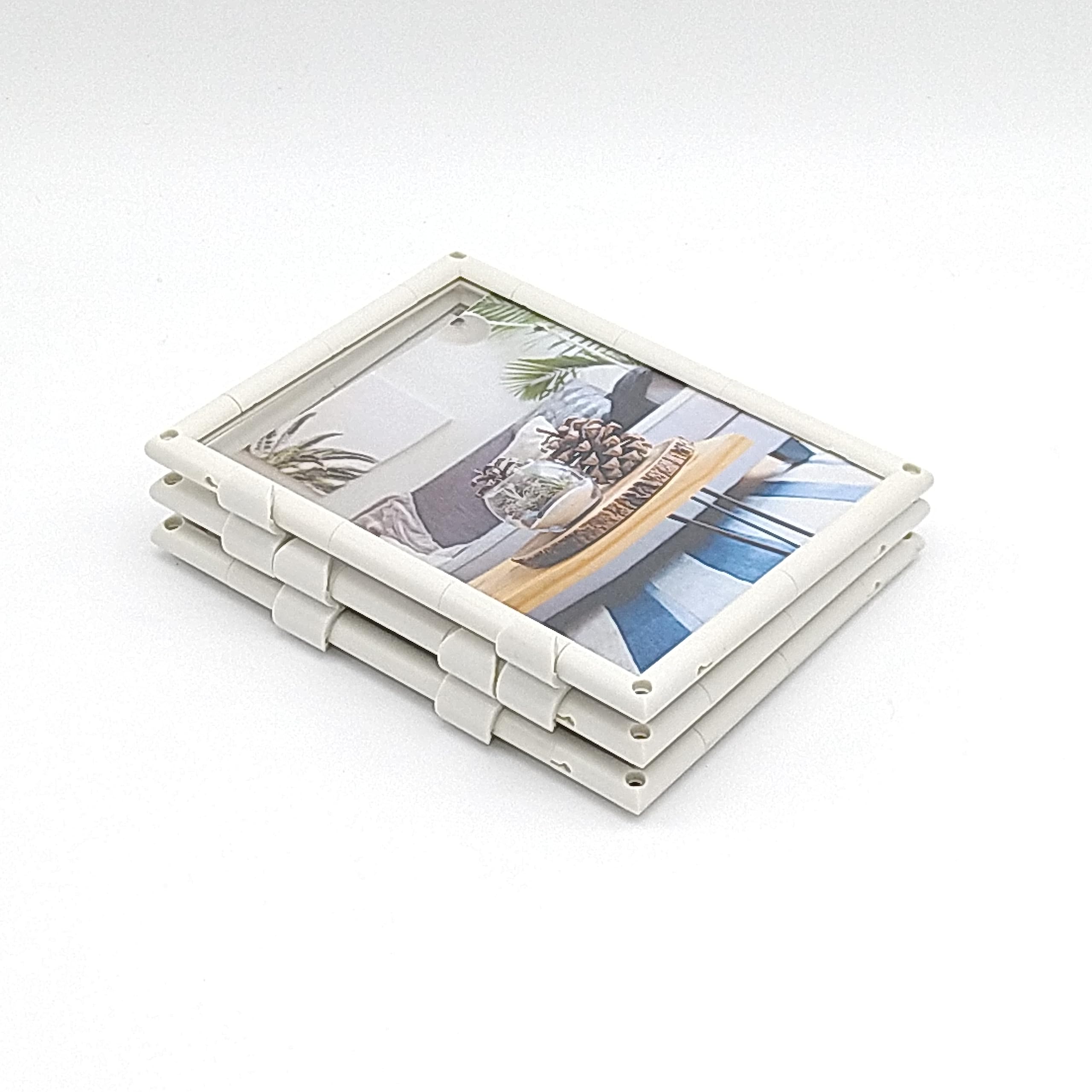 Amazon.co.jp: フォトフレーム 3面 写真立て チェキ SQUARE(72×86mm