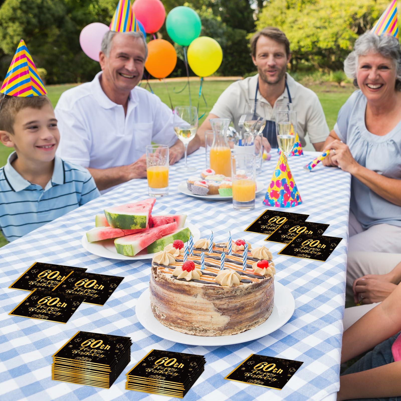 20Pcs Tovaglioli Compleanno 40 Anni, Tovaglioli Di Carta Decorati