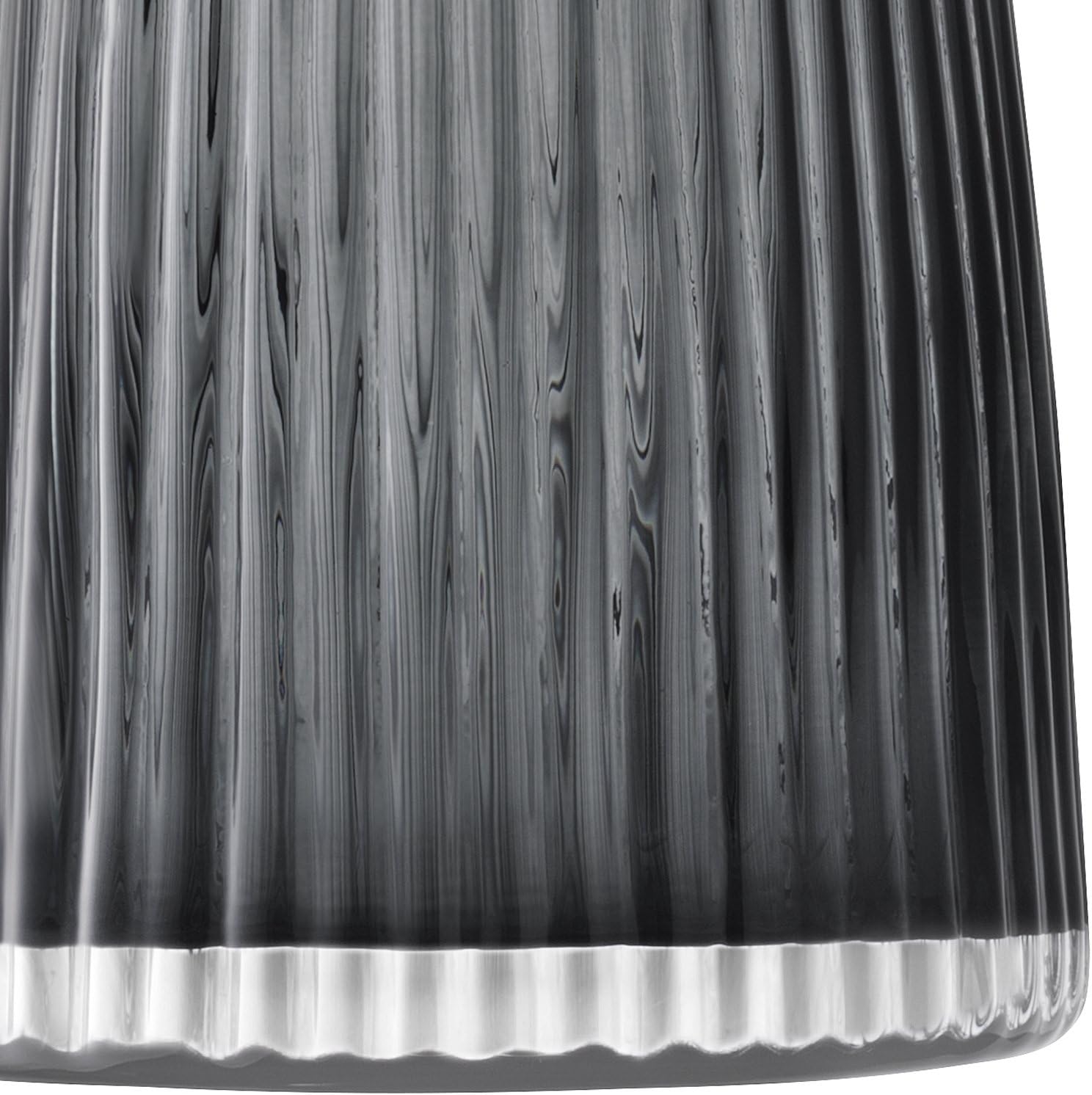 Pleat Vase H10.25in Grey
