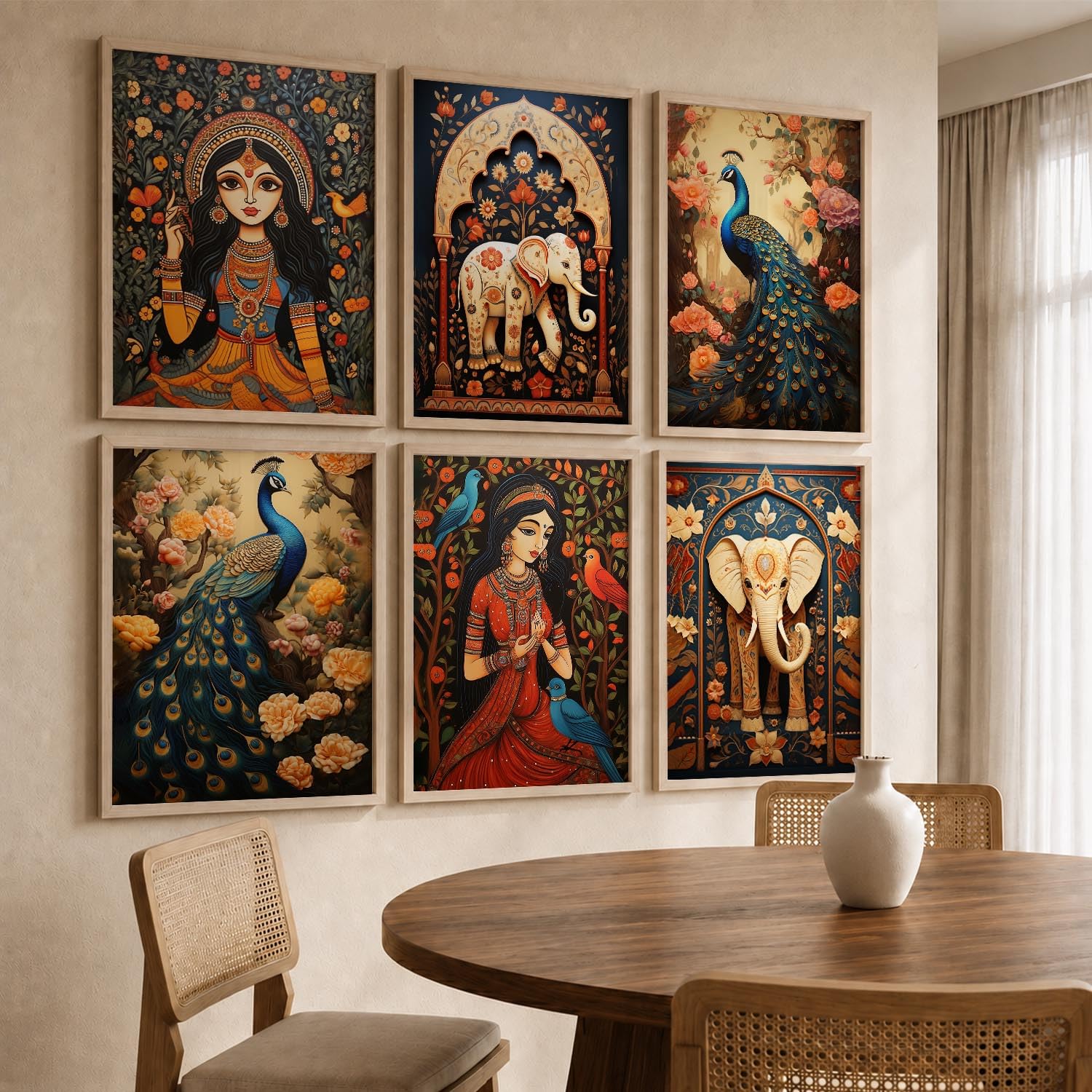 Kotart Madhubani Wall Art - Framed Paintings -32 Kotart Madhubani Wall Art - Framed Paintings -32