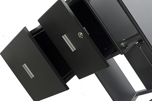 Miniatura 4 de OneSpace Rothmin - Escritorio para computadora con armario de almacenamiento color negro