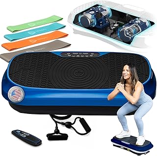 LifePro Waver Mini Vibration Plate Exercise Machine -Whole Body Vibrating Plate for Fitness -Vibration Plate Machine with Remote, 2 Loop & 4 Resistance Bands -Home & Travel Workout Equipment