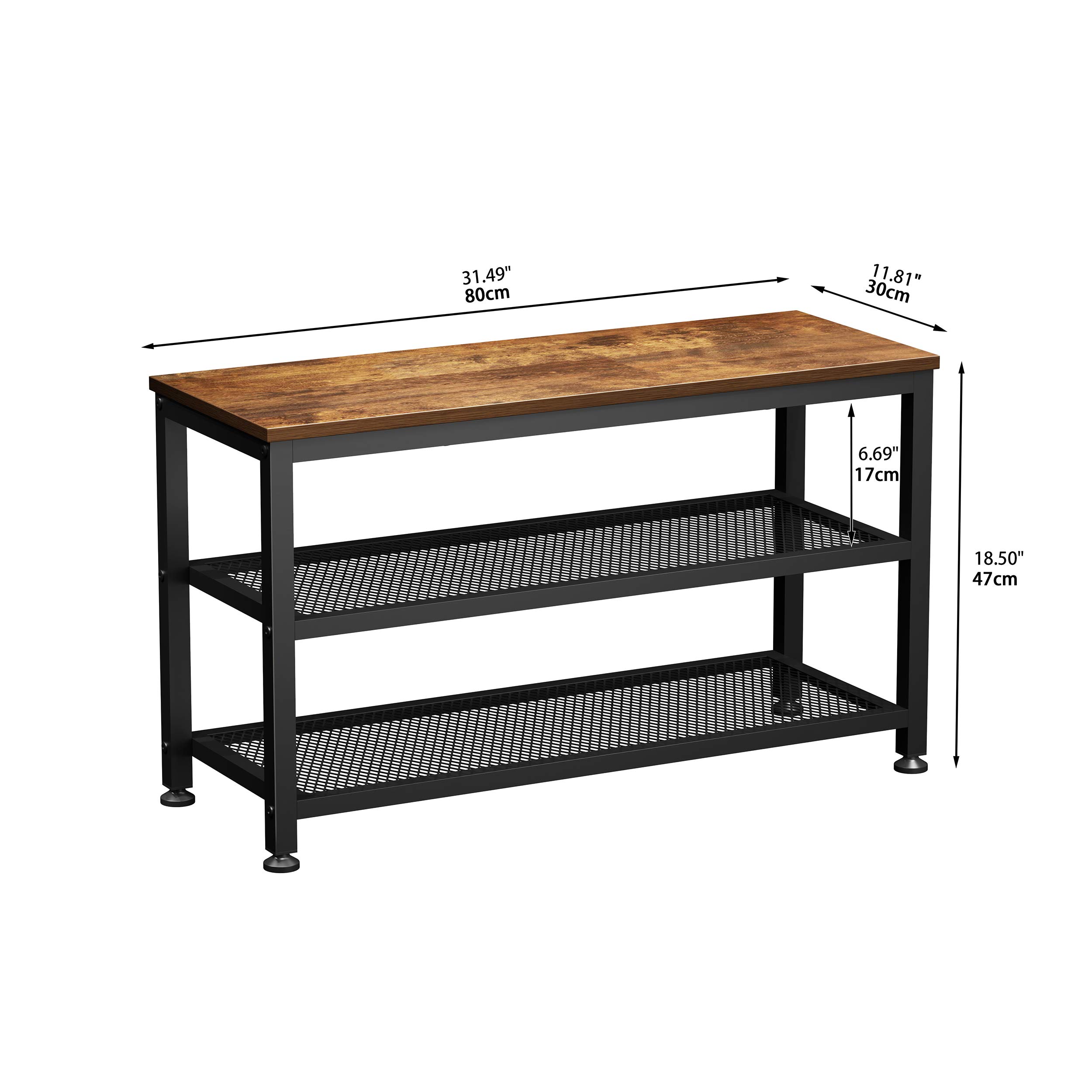 Buy JOISCOPE Shoe Bench,3Tier Shoe Rack,Industrial Shoe Storage