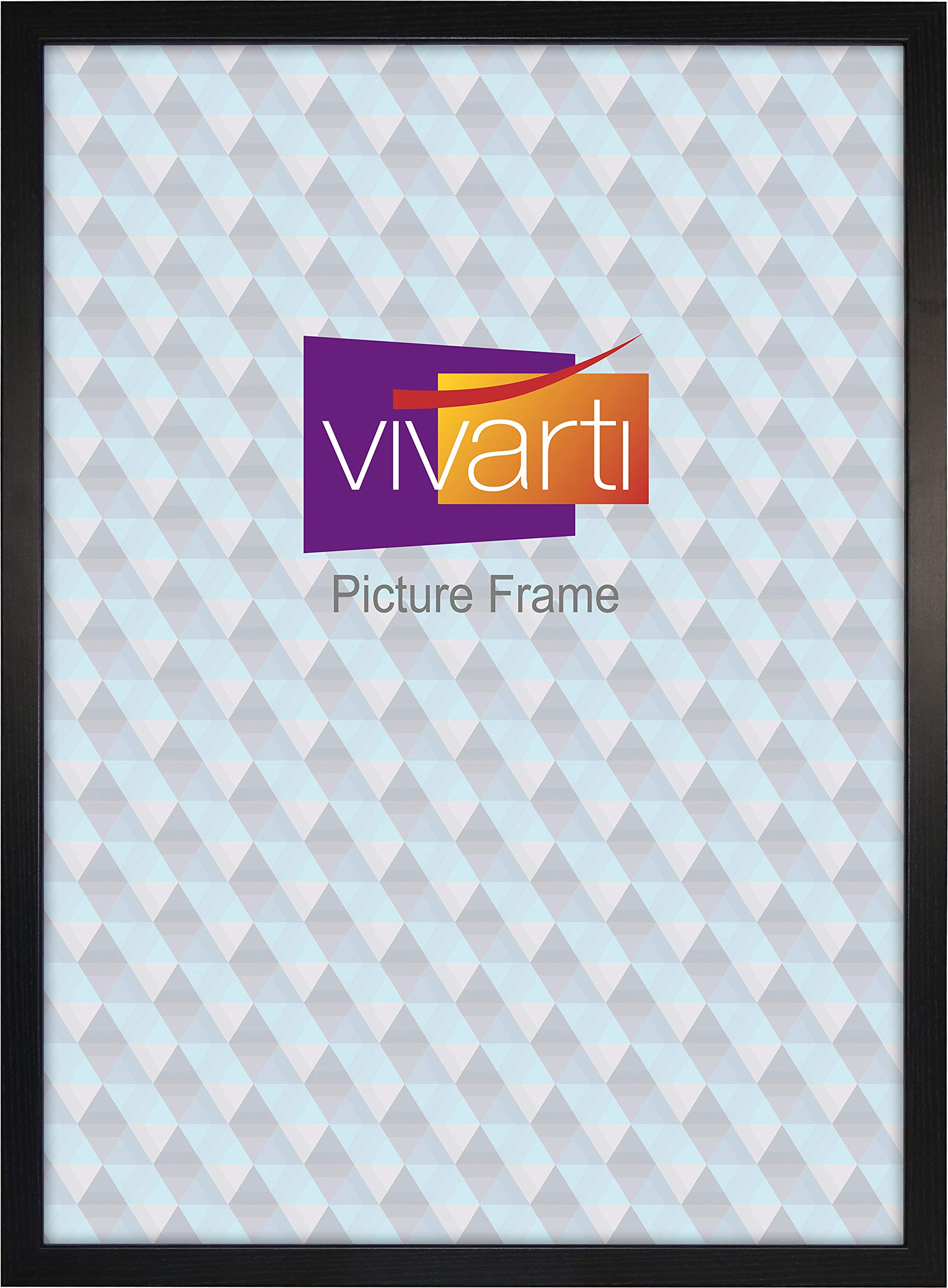 Vivarti Black Ash Finish Black Ash Picture Frame (A1 Size, 59.4 X 84 Cm) Portrait Or Landscape Photo Frame With Clear Styrene Sheet & Wall Mounted Hook For Photos, Pictures, Posters, Decor, Certificate Frame