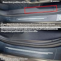 Vista 8 de Protector de umbral de puerta, protección contra arañazos (para todos los modelos de automóvil), protector de umbral de puerta (4 unidades)