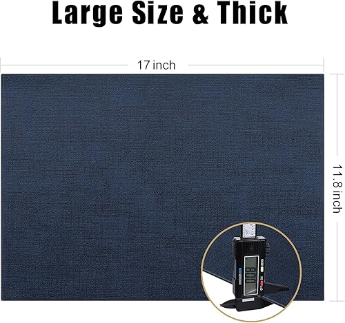 Miniatura 5 de Homaxy Juego de 6 manteles individuales de piel sintética resistentes al calor para mesa de comedor, impermeables, lavables, lavables, fáciles de