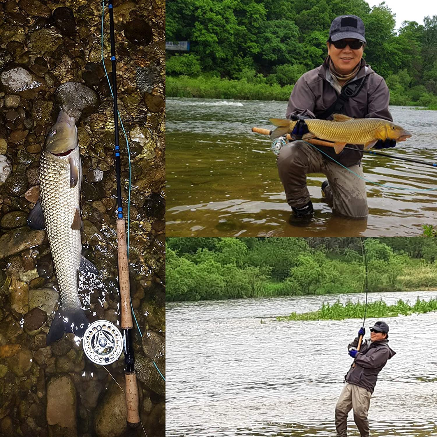 Maximumcatch Spey zweihändige Fliegenrute 4/5/6/7/9ft 4/6 teilige Fliegenfischen Rute IM10 Kohlefaser-Rute mit Cordura Rohr