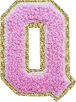 Vista 138 de SPRT - Parches de letras de chenilla universitaria con purpurina, parche de letras blancas para planchar con letras del alfabeto para disfraz