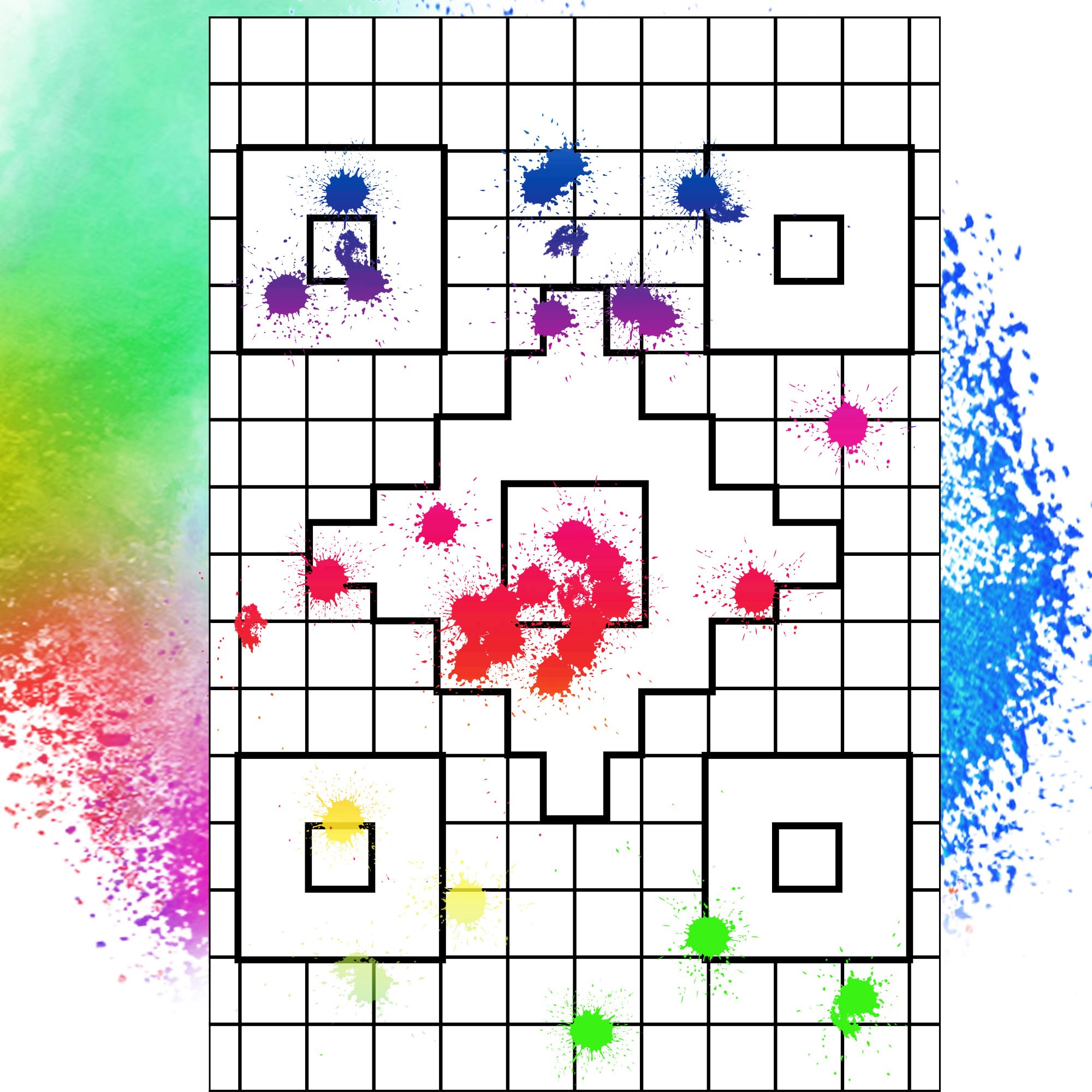 Blaster Gel Gun Colors Change Target 24 x 16Inch, Splash Colors Outdor Games, Water War Challenge Games, Reusable Novelty Gifts for All Ages(3Pcs,Reticle)