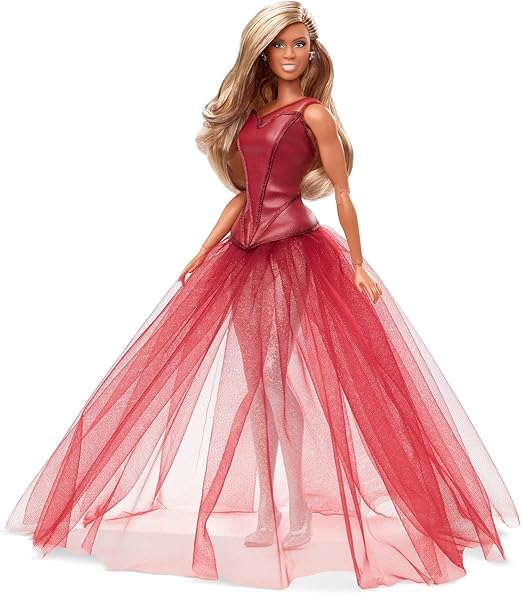 Barbie Tribute Collection Laverne Cox Doll, Collectible Doll Wearing Layered Look with Glittery Bodysuit and Tulle Gown, Gift for Collectors