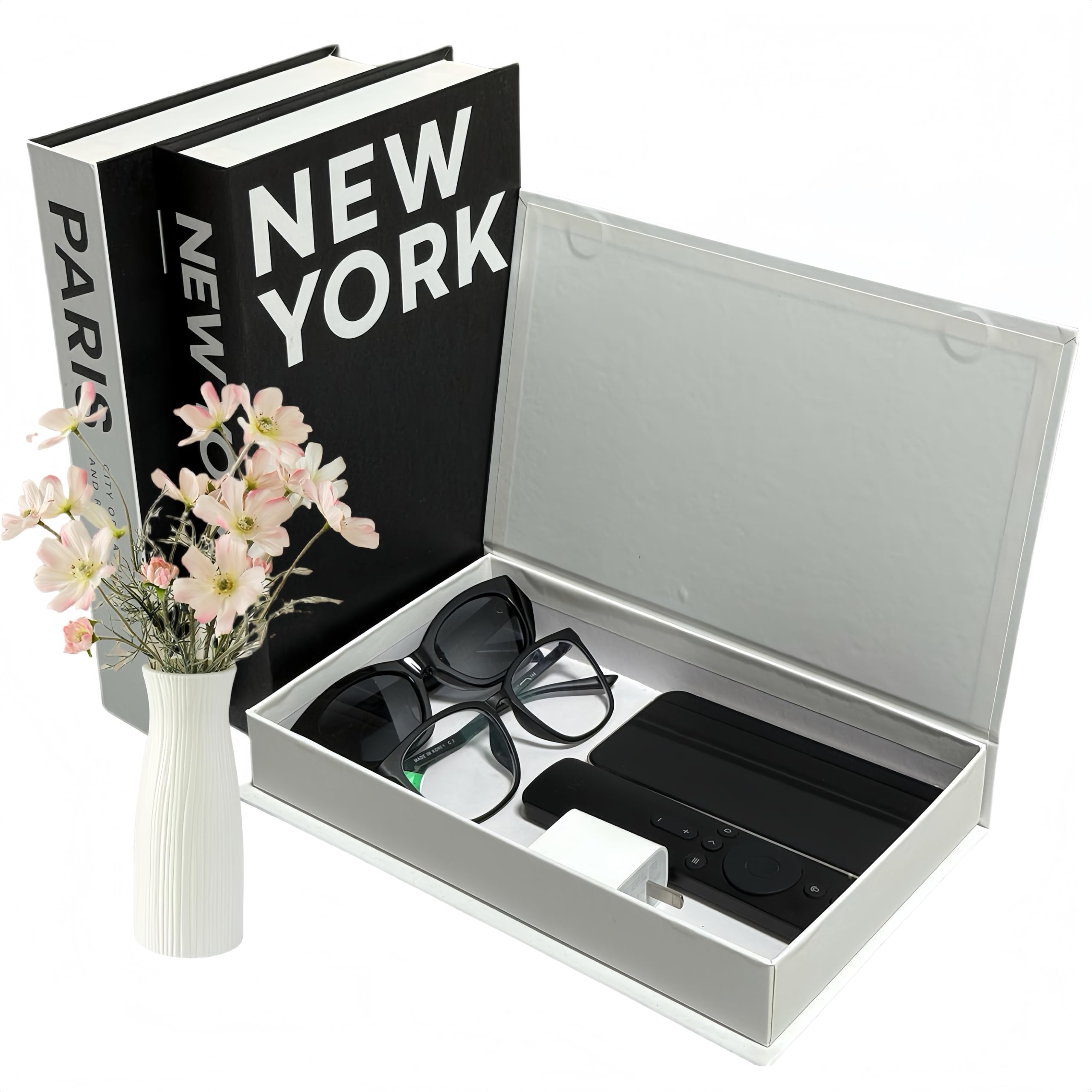 Amazon.com: ZEMRTWAY 3 Pieces Decorative Books, Faux Books with