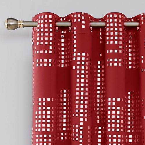 Miniatura 2 de Deconovo - Cortinas opacas para oscurecer la habitación, con aislamiento térmico, cortinas con ojales