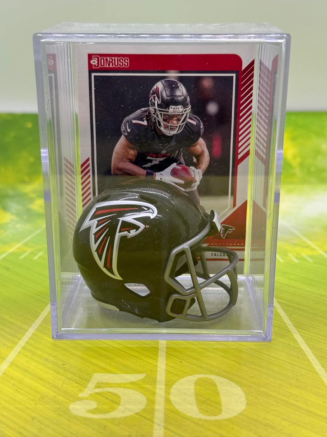 Atlanta Falcons NFL Helmet Shadowbox w/Bijan Robinson card
