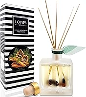 Vista 28 de LOVSPA - Set de difusor de junco, difusor de aceite con fragancia de grosella roja festiva y madera con varillas, accesorios de fragancia