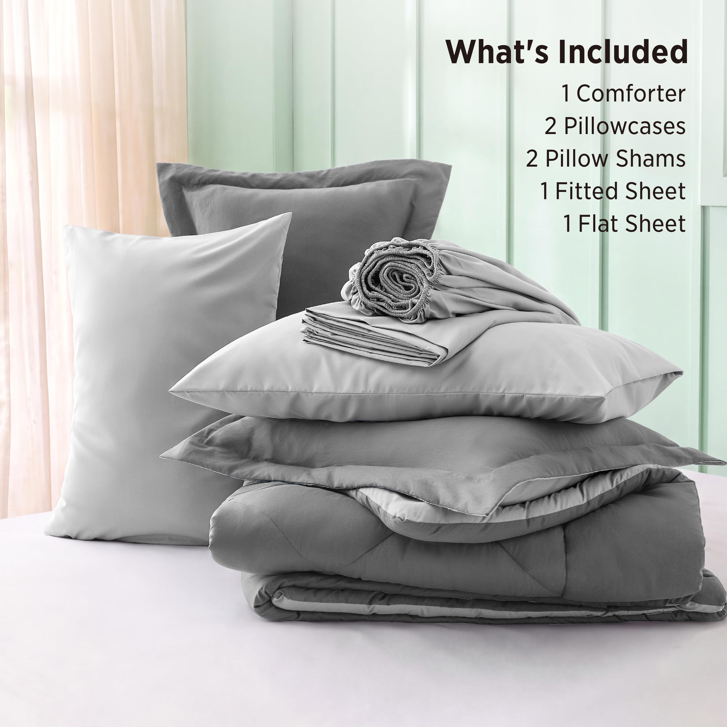 Bedsure Queen Bed in a Bag - Cozy Comforter Set -5