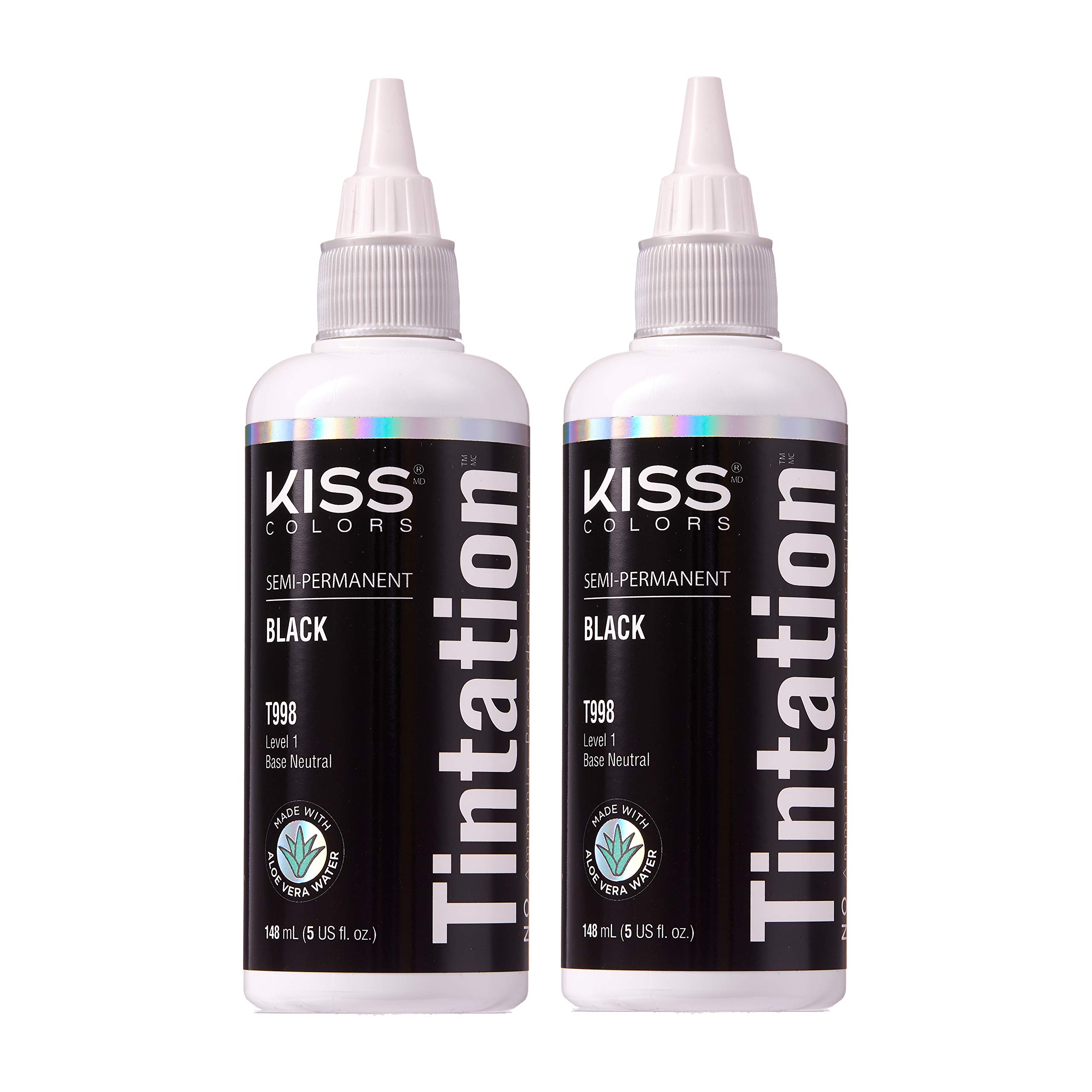 Kiss Tintation Semi-Permanent Hair Color 5 Ounce (Black (2 Pack))-image-41