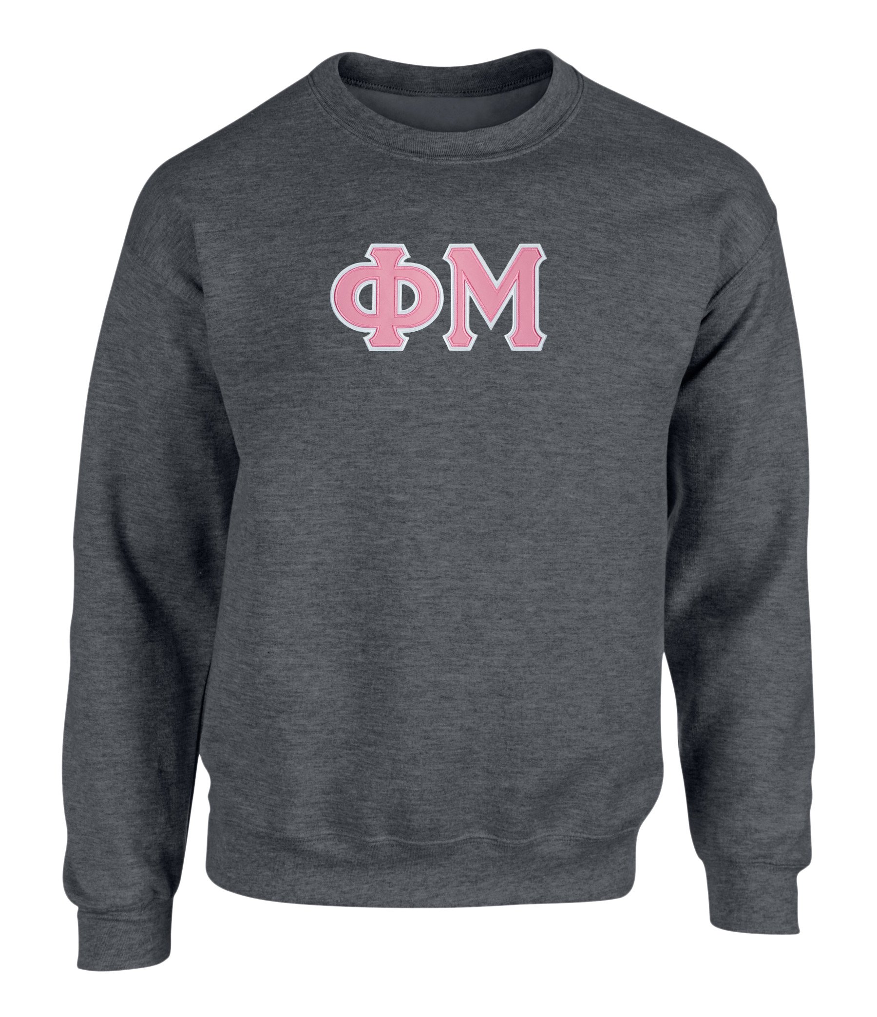 Fashion GreekPhi Mu Twill Letter Crewneck Sweatshirt