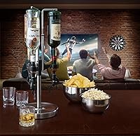 Vista 4 de OGGI Dispensador giratorio profesional de licor de 3 botellas, acero inoxidable