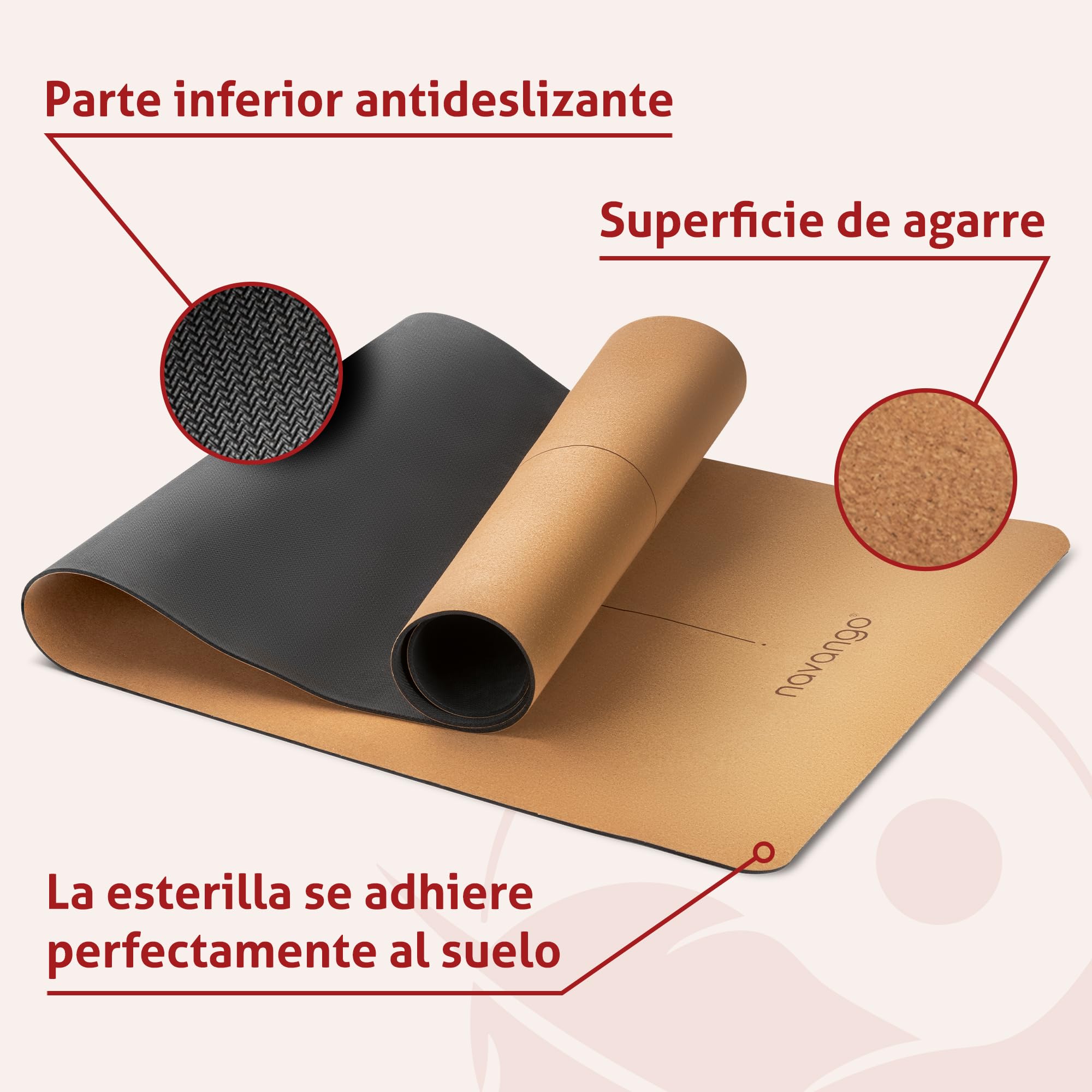 Esterilla de Yoga de Corcho | Goma Natural 183 x 61 x 0,4 cm