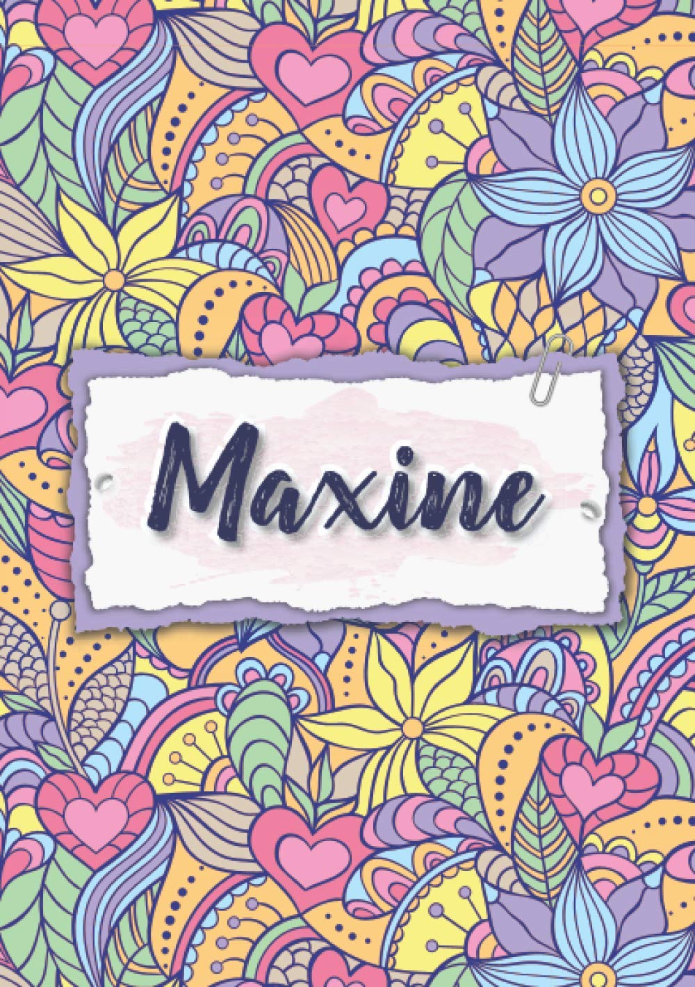 Maxine Notebook A5 Personalized name Maxine Birthday gift for