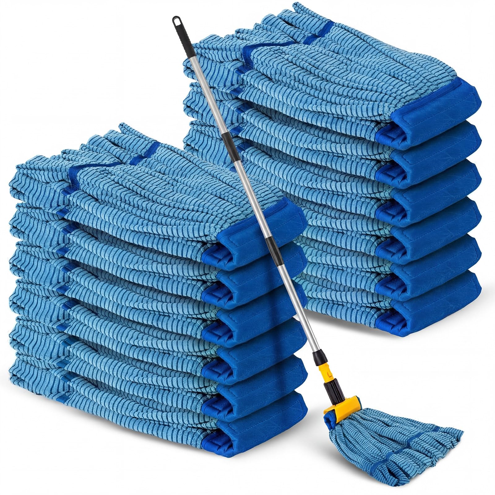 Hushee 1 Pack Large Microfiber Tube Mop Heads 18 Oz Looped End,Blue