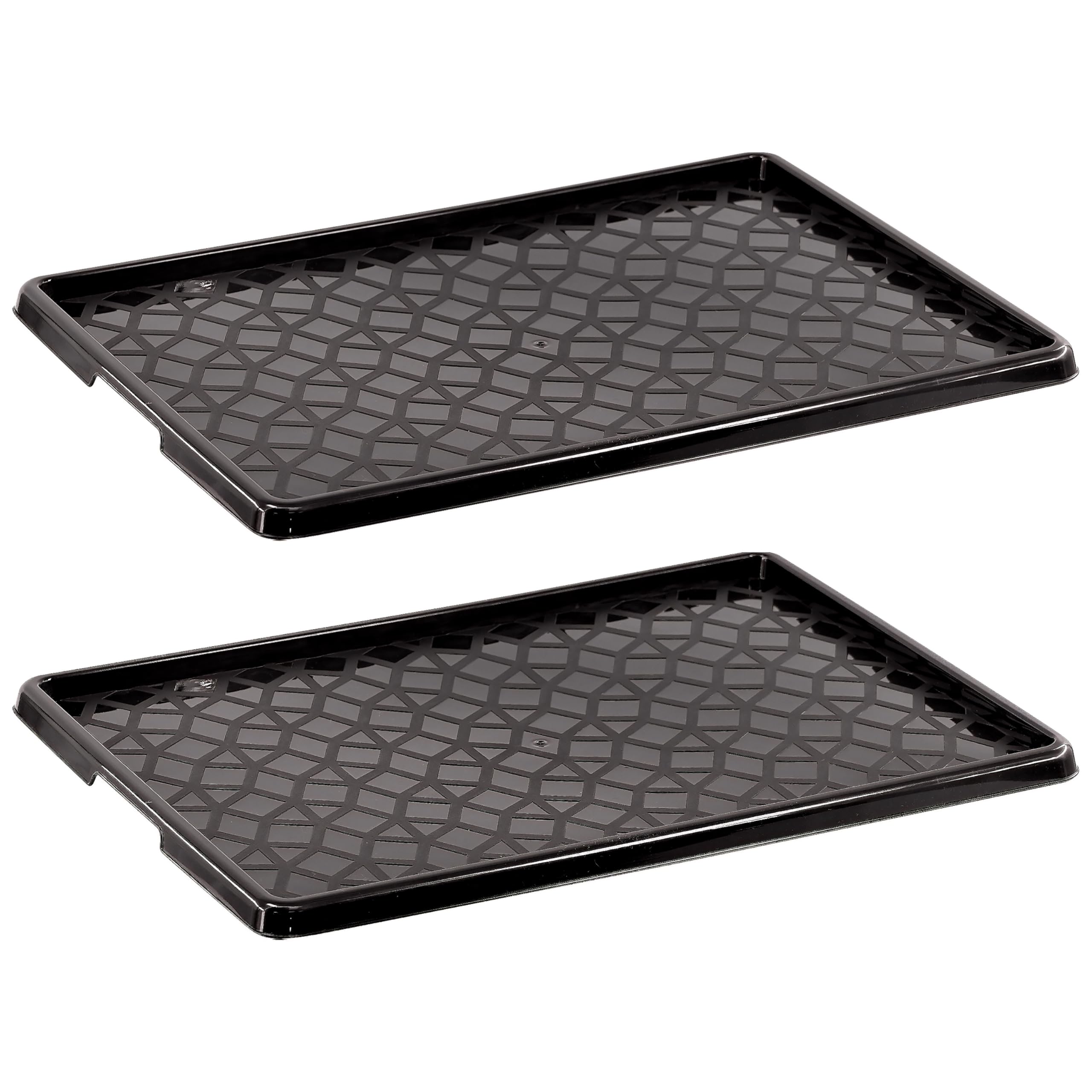 Geezy 2 Pc Boot Trays Indoor Outdoor Plastic Shoe Mat Drip Board For Muddy Wellies from B&Q