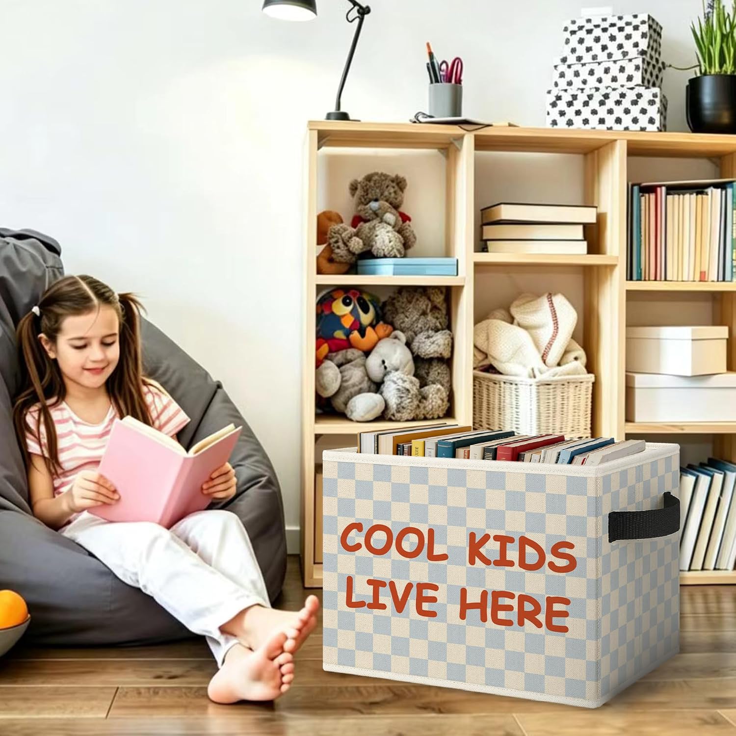 Kids Room Storage Bins Box Collapsible Basket image 3