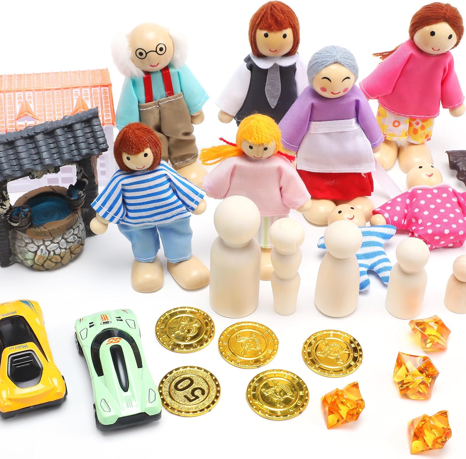 Soulchen Sand Tray Starter Kit Sandtray Play Basic Portable Therapy Kit Includes 123 Miniatures Religion Nature Fantasy and Many Other Themes Suitable for Psychological Therapy and Sandbox Games