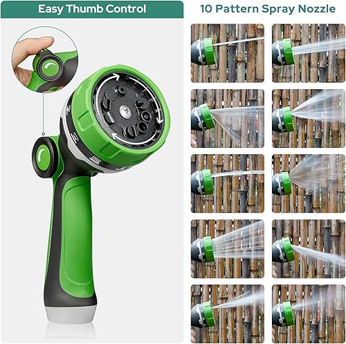 Miniatura 6 de HOMEIDEAS Juego de manguera de jardín de metal de acero inoxidable a prueba de fugas de 100 pies  Funda protectora de resorte SUS304 de alta