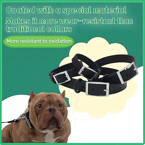 Miniatura 5 de Juego de correa de collar para perro, ajustable, fuerte, resistente a la suciedad, desodorización, impermeable, fácil de limpiar, collares suaves