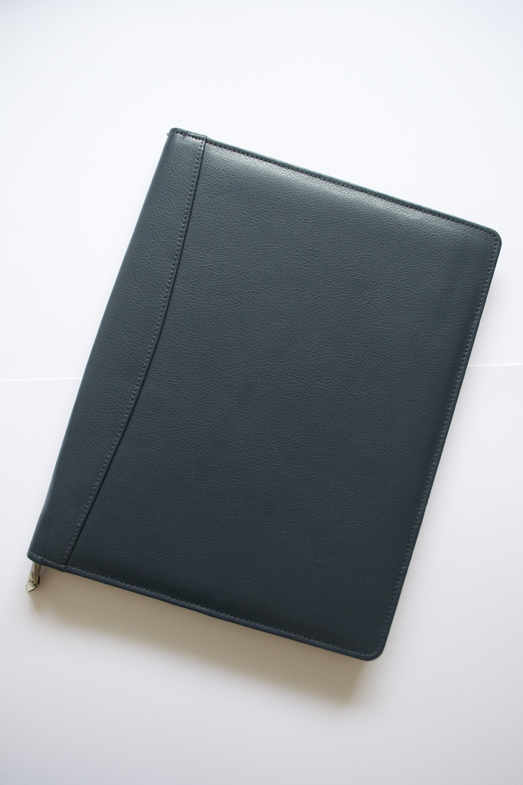 Luxury Leather Portfolio Folder For Conference Meeting Presentation With Zipper Navy In Chelsea Calf Leather Buy Online In Costa Rica At Desertcart