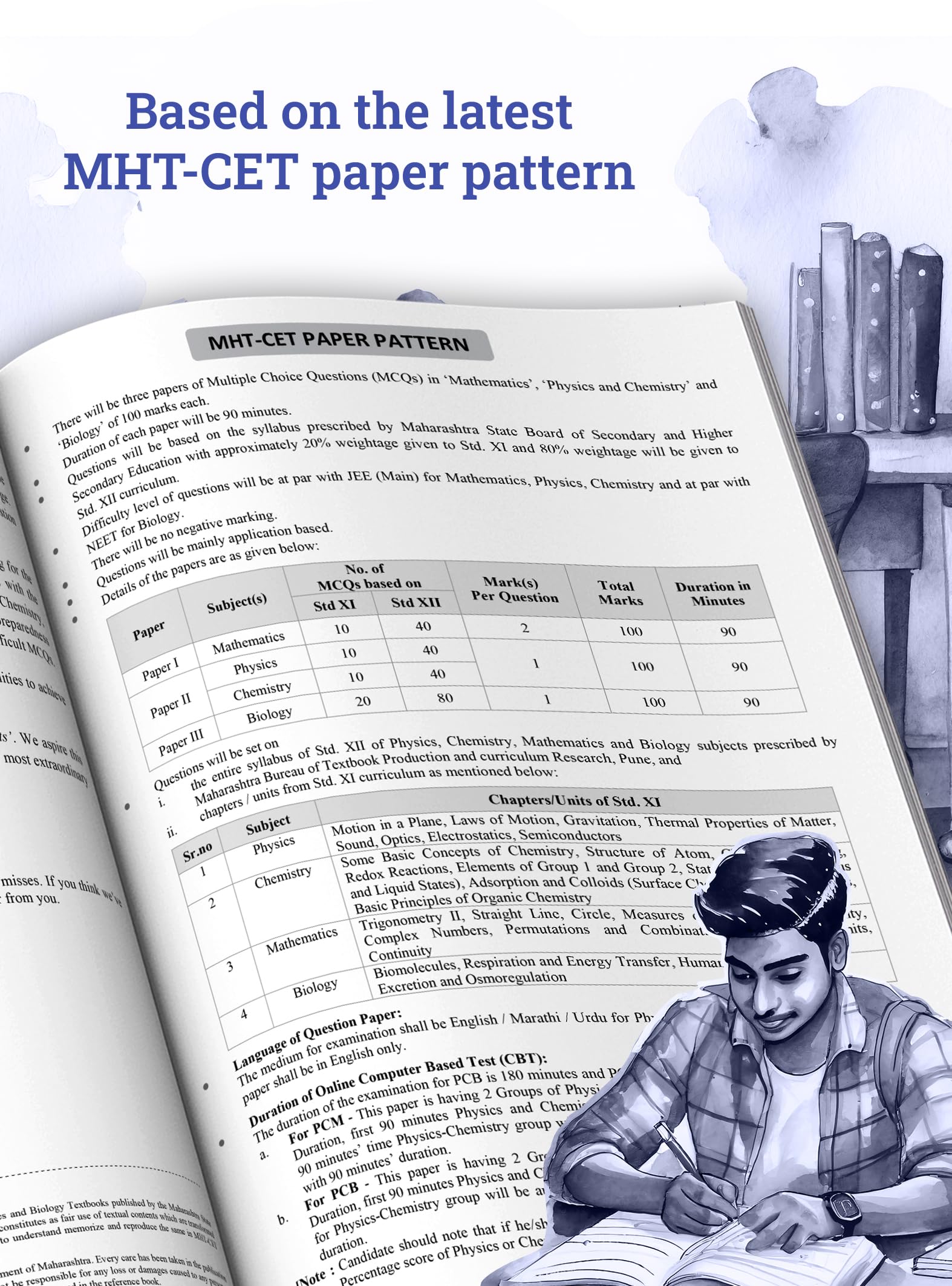 MHT CET 22 Question Papers with Solutions | MHT-CET Books | 11th & 12th Syllabus - Maharashtra Board | Physics Chemistry Maths Biology (PCMB) Sample Papers 1