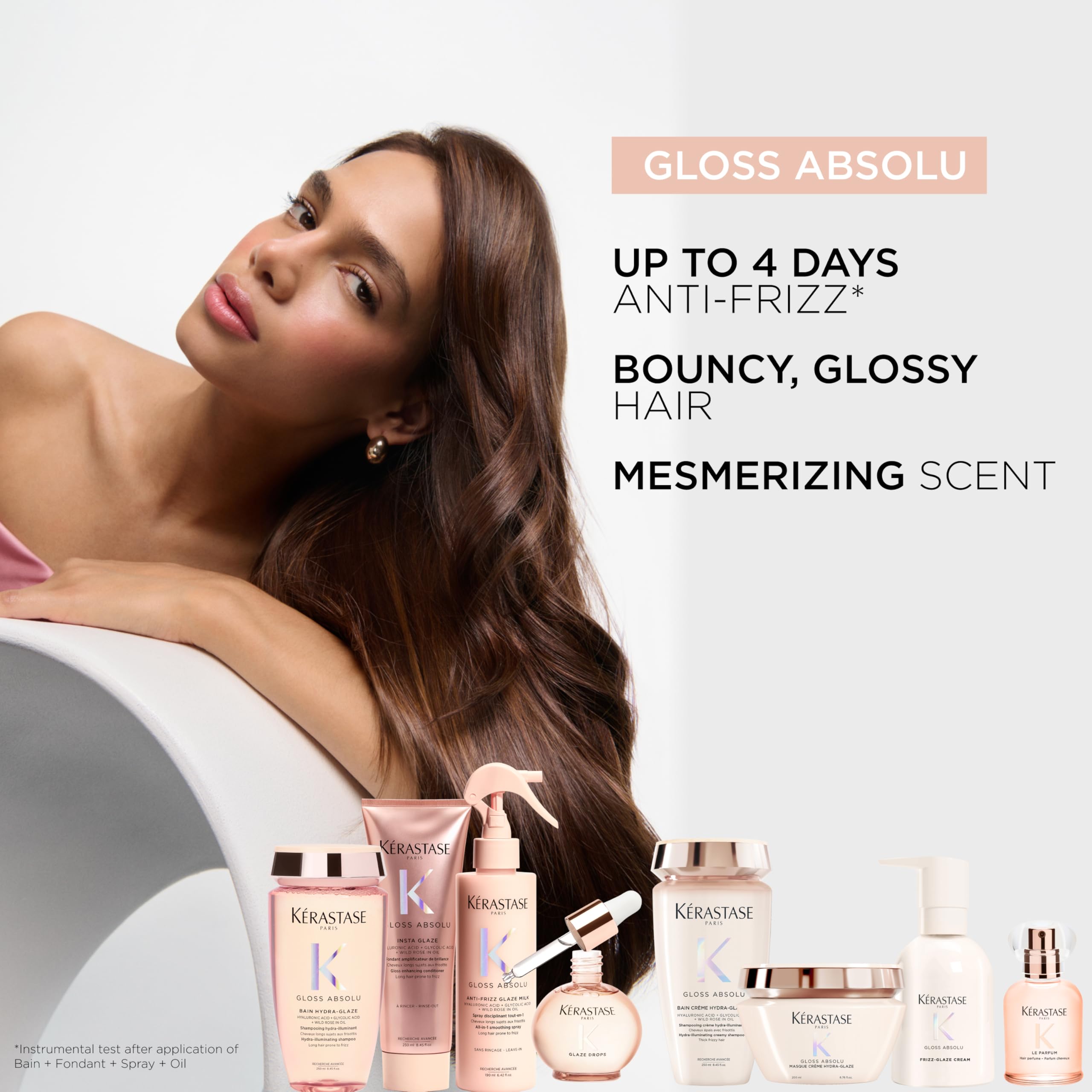 KÉRASTASE Gloss Absolu - Le Parfum - Parfum Cheveux - Cheveux Plus Doux - Tenue Longue Durée - Citron, Bergamote, Bouquet Floral & Thé Vert - Sental - Vanille - Tous Types de Cheveux - 30 ml