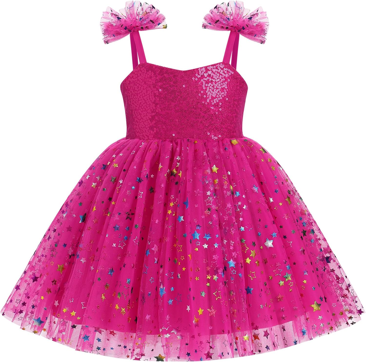 幼児 赤ちゃん 女の子 誕生日 パーティードレス スパンコール キラキラ プリンセス フリル チュール チュチュドレス コンテスト