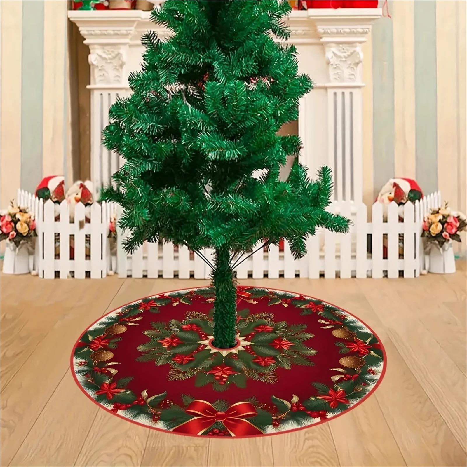 Copri Albero Gonna for albero di Natale in rosso e oro