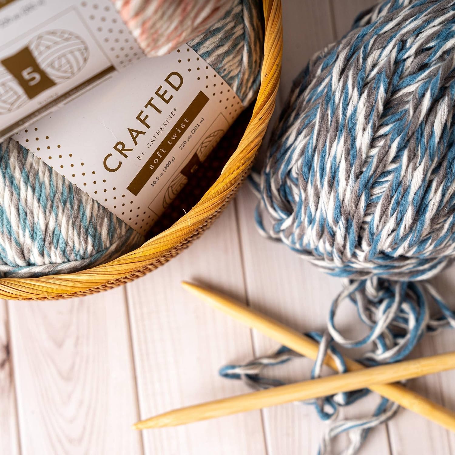 Crafted By Catherine Soft Twist Yarn - 4 Pack, Blue, Gauge 5 Bulky