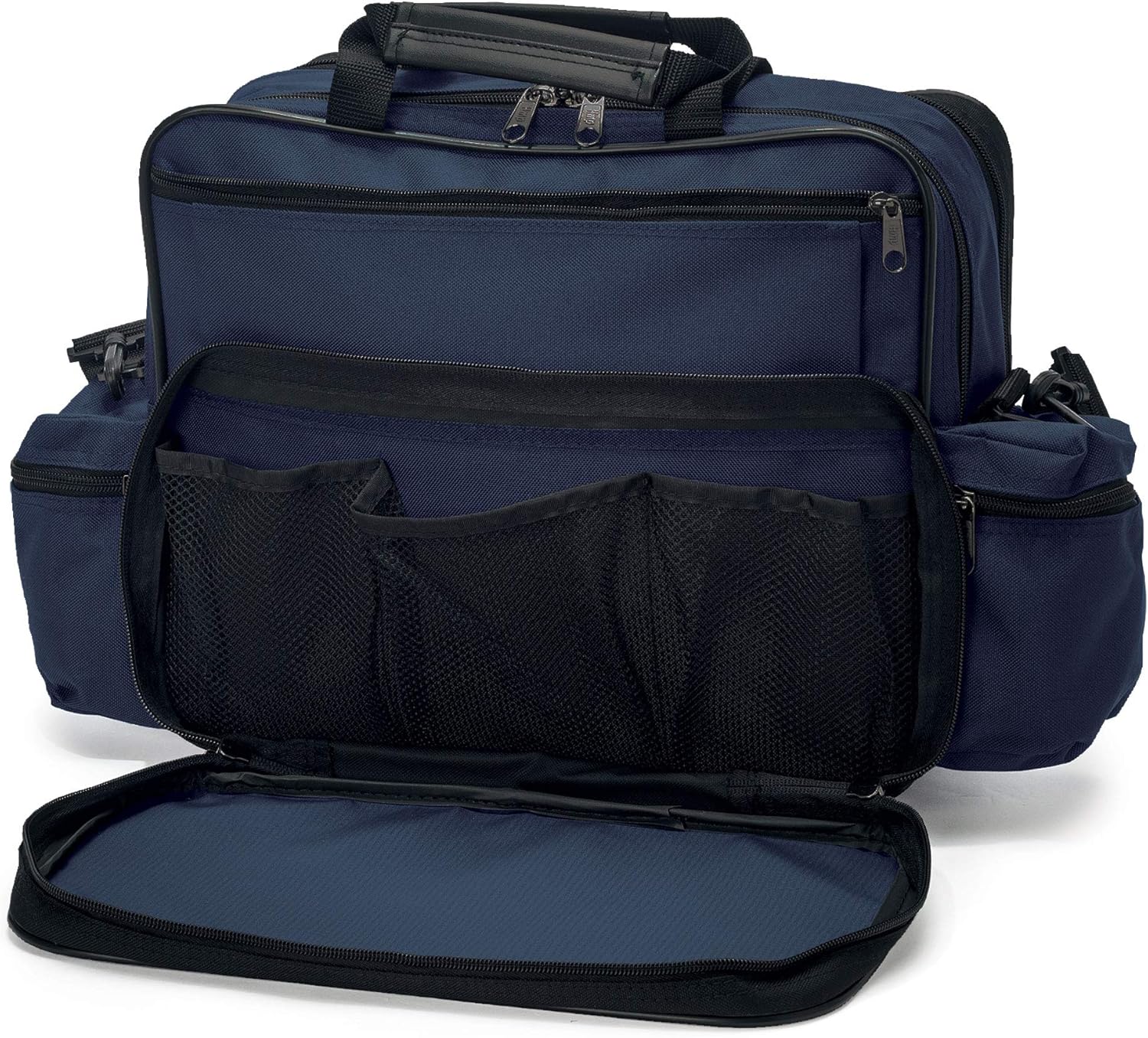 Hopkins Medical Products Home Health Shoulder Bag, 600D Waterproof Exterior, Large Storage Compartments, Removable Adjustable Shoulder Strap for Ultimate Comfort, 14x11.5x8 Inches, Navy - Image 8